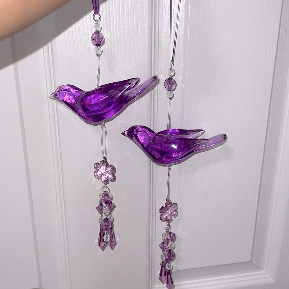 Bird & Flower Handing Charm Decor (2)